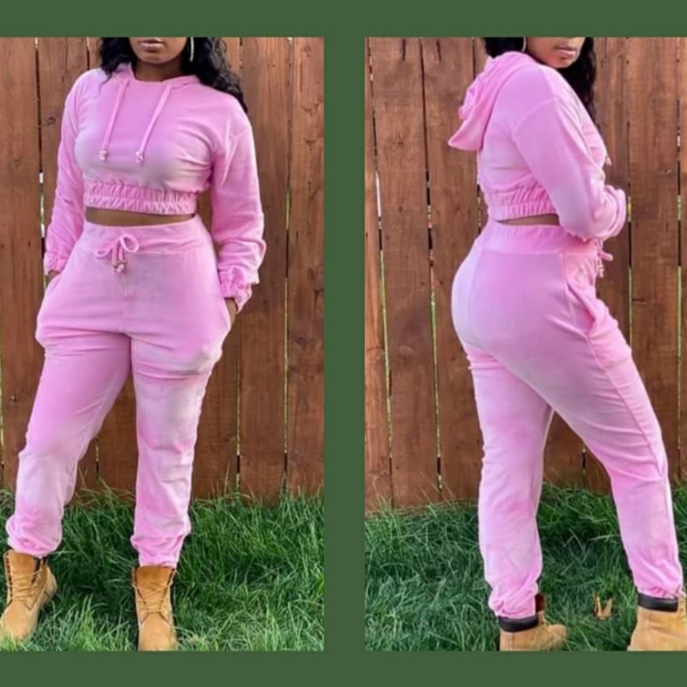2 piece velour "Cam" set